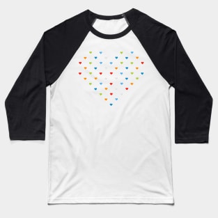 Polka Hearts Baseball T-Shirt